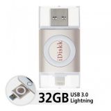 iDiskk ID32P Flash disk 32 GB 2v1 IDISKK pro Apple iPhone/MacBook a další - Lightning/USB – Pink