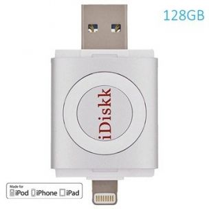 iDiskk ID128S Flash disk 128 GB 2v1 IDISKK pro Apple iPhone/MacBook a další - Lightning/USB – Silver