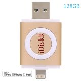 iDiskk ID128G Flash disk 128 GB 2v1 IDISKK pro Apple iPhone/MacBook a další - Lightning/USB – Gold