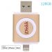 iDiskk ID128G Flash disk 128 GB 2v1 IDISKK pro Apple iPhone/MacBook a další - Lightning/USB – Gold
