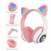 STN Bezdratová sluchátka CAT EAR CXT-B39 s mikrofonem růžová