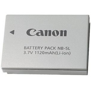 Baterie Canon NB-5L šedá 3,7V 1120mAh Li-Ion – originální